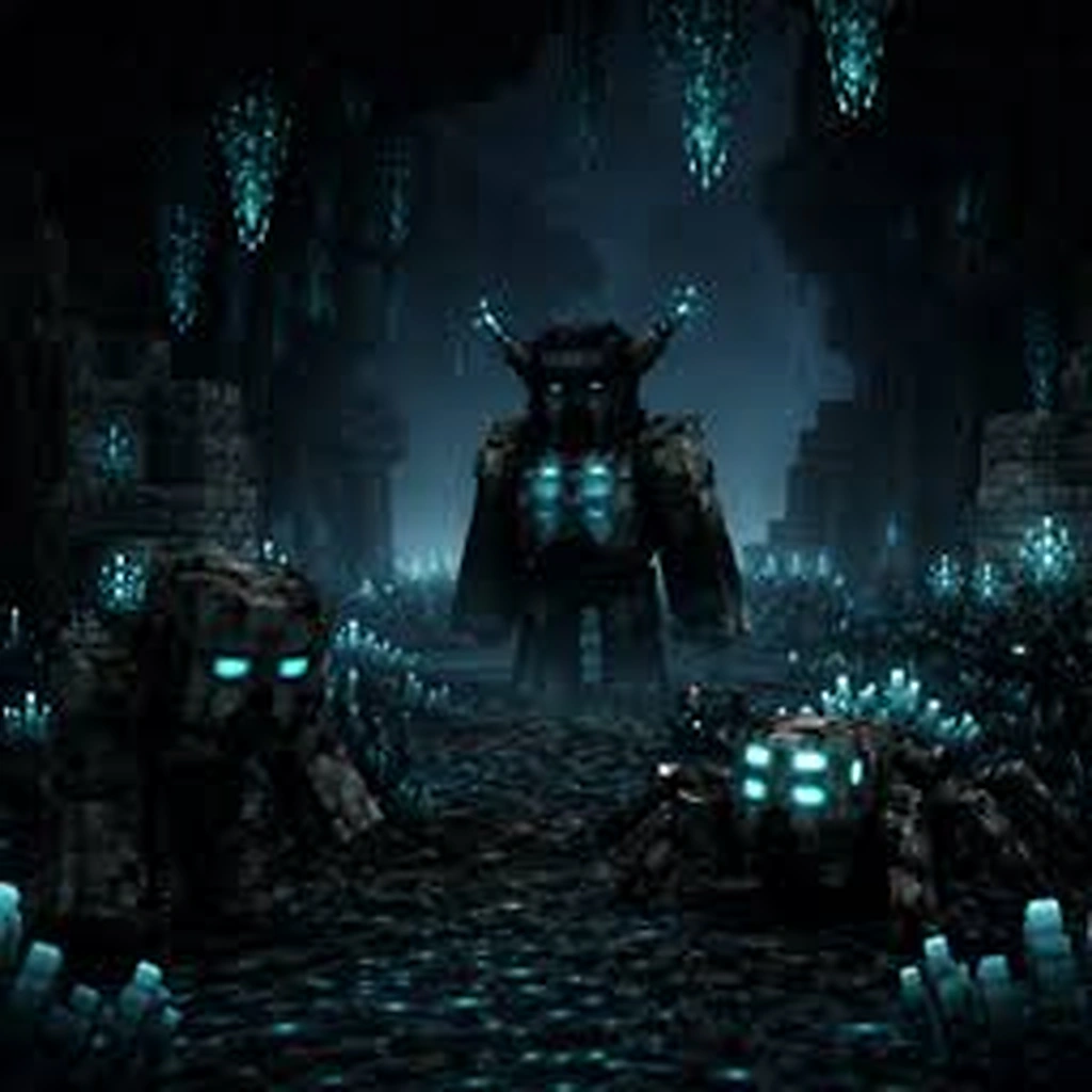 Deeper and Darker themed glowing creature scene